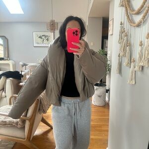 PrettyLittleThing Taupe Puffer Jacket